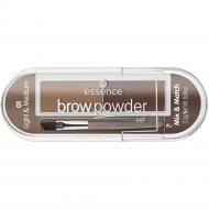 Brow Powder Set zestaw do stylizacji brwi z pędzelkiem 01 Light & Medium 2.3g