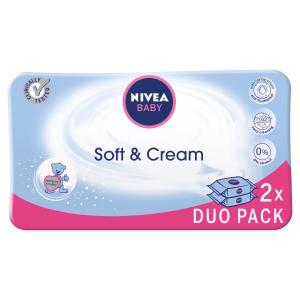 Baby Soft & Cream chusteczki oczyszczające duopack 2x63szt.