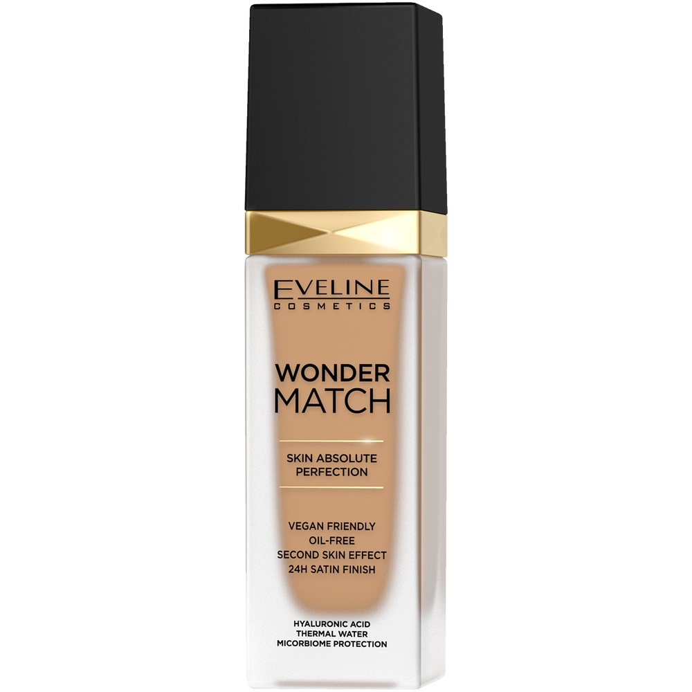 Eveline Cosmetics Wonder Match długotrwały podkład w płynie z kwasem hialuronowym odcień 40 Sand 30 ml