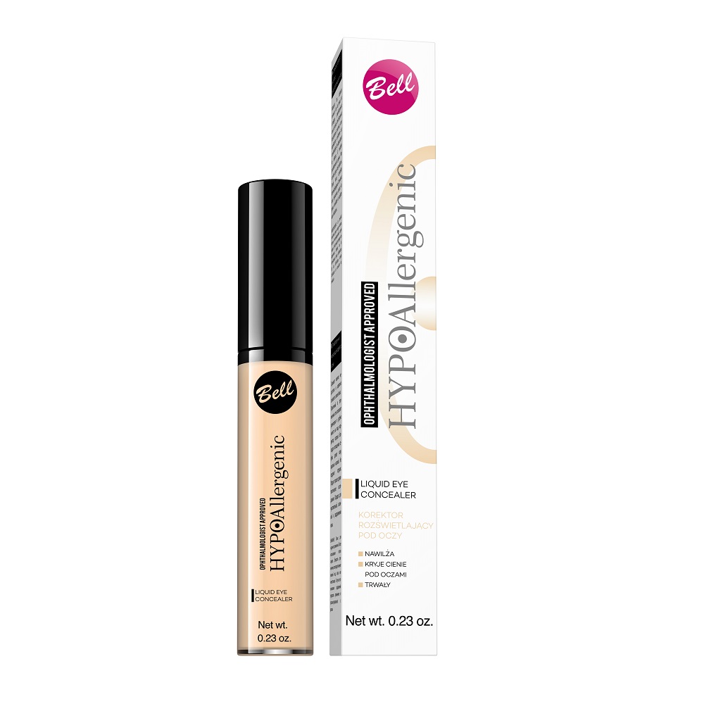 HypoAllergenic Liquid Eye Concealer hypoalergiczny korektor rozświetlający pod oczy 02 Medium 6.5g