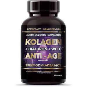 Kolagen + Hialuron + Witamina C Anti-Age suplement diety 90 tabletek