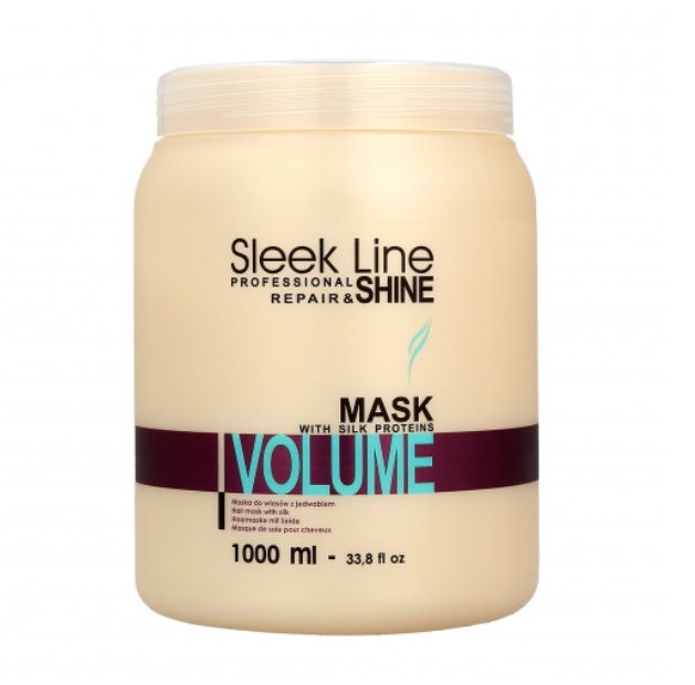 Sleek Line Repair Volume Mask maska do włosów z jedwabiem zwiększająca objętość 1000ml