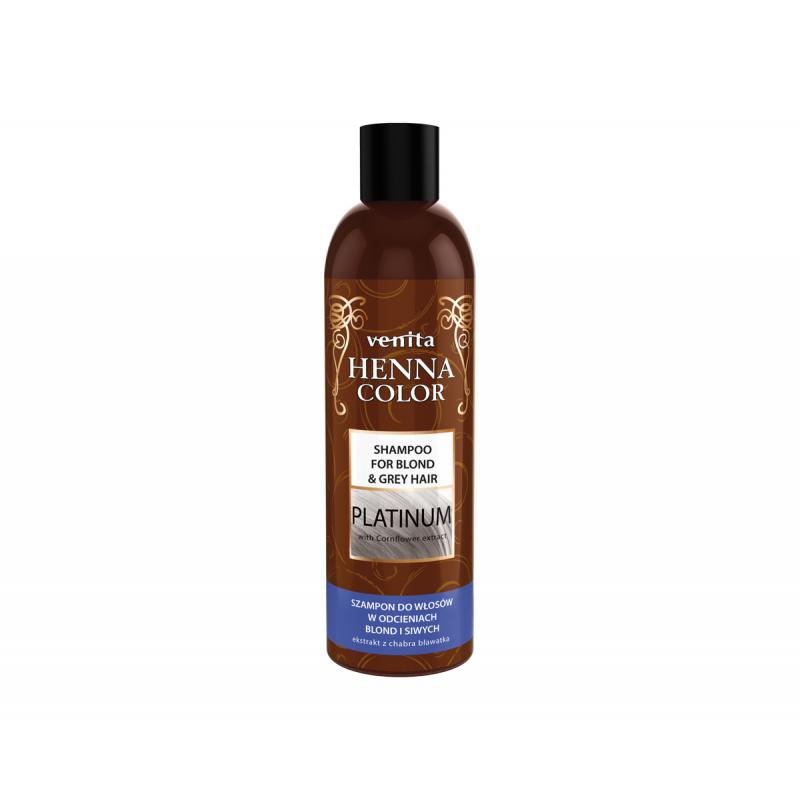 Henna Color Platinium szampon ziołowy do włosów w odcieniach blond i siwych 250ml
