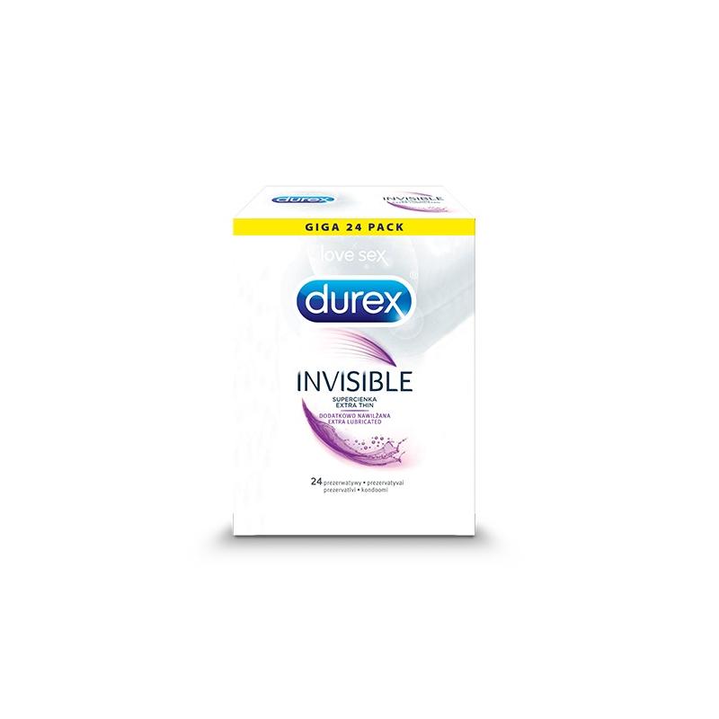 Durex prezerwatywy Invisible dodatkowo nawilżane 24 szt cienkie Durex prezerwatywy Invisible dodatkowo nawilżane 24 szt cienkie