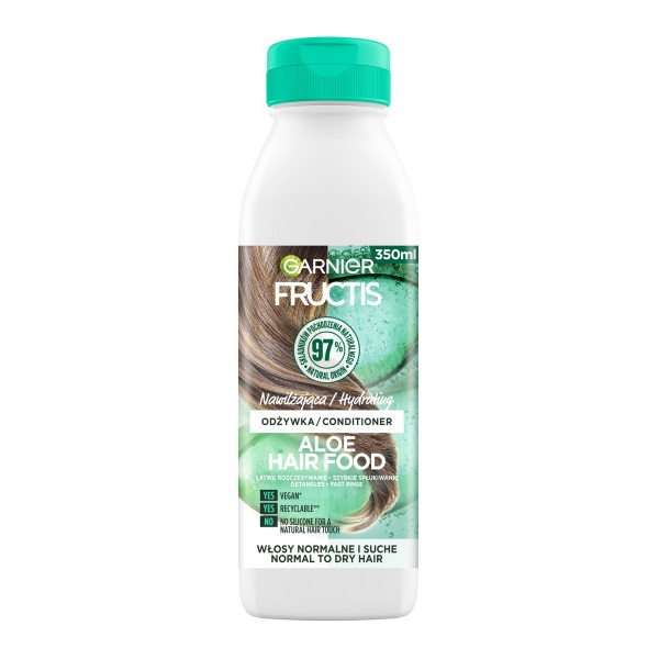 Fructis Aloe Hair Food odżywka nawilżająca do włosów normalnych i suchych 350ml