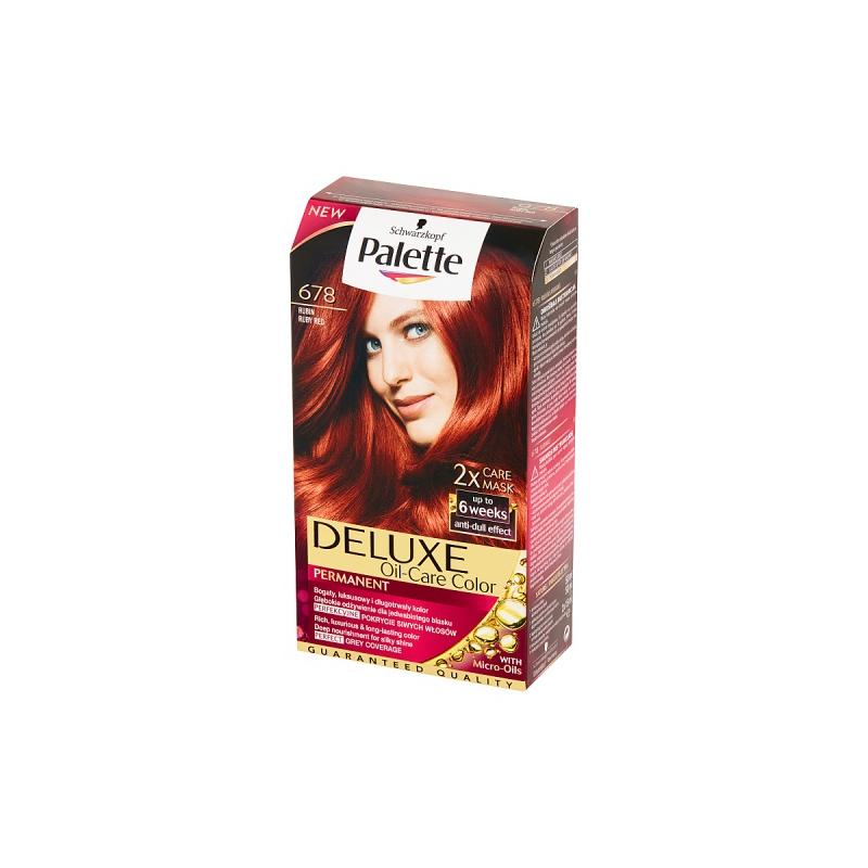 Deluxe Oil-Care Color farba do włosów trwale koloryzująca z mikroolejkami 678 Rubin