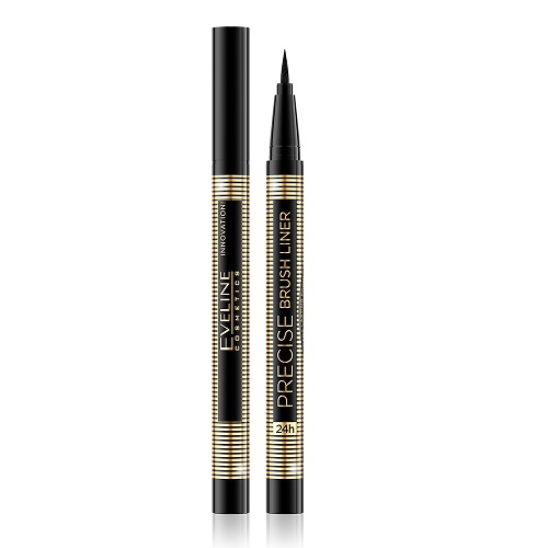 Eveline Cosmetics Precise Brush Liner eyeliner w piórze odcień Black 6 ml