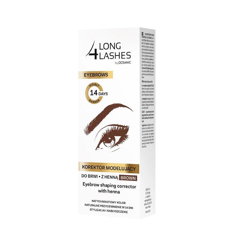 Eyebrow Shaping Corrector With Henna korektor modelujący do brwi z henną Brown 10ml Eyebrow Shaping Corrector With Henna korektor modelujący do brwi z henną Brown 10ml