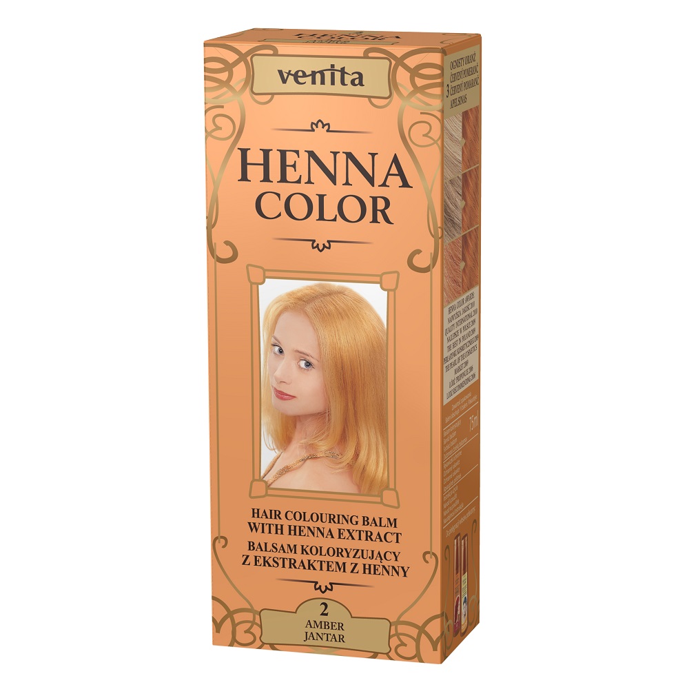 Henna Color balsam koloryzujący z ekstraktem z henny 2 Jantar 75ml