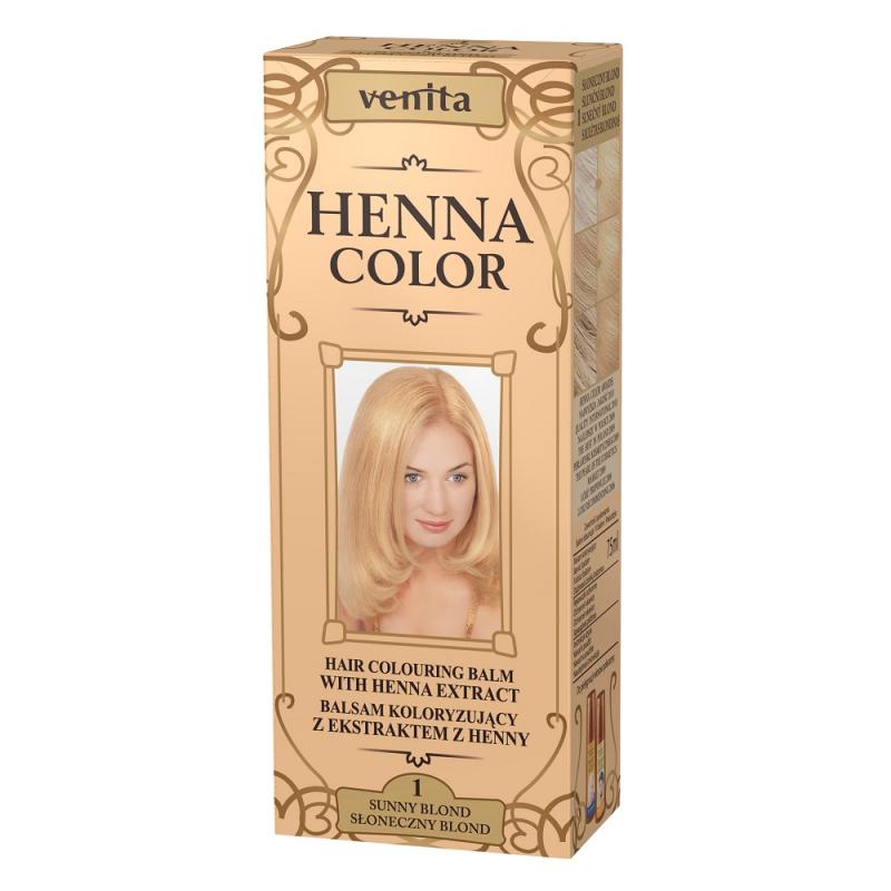 Henna Color balsam koloryzujący z ekstraktem z henny 1 Słoneczny Blond 75ml