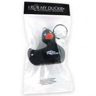 I Rub My Duckie Keychain Black