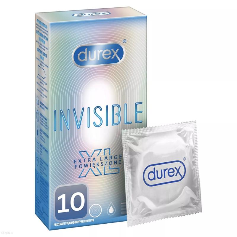 Durex Invisible XL Powiększone 10 szt.