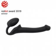 Strap-on-me Silicone bendable strap-on Black S