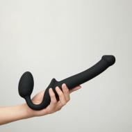 Strap-on-me Silicone bendable strap-on Black S