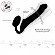 Strap-on-me Silicone bendable strap-on Black S