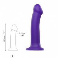 Silicone Bendable Dildo Double Density Purple L