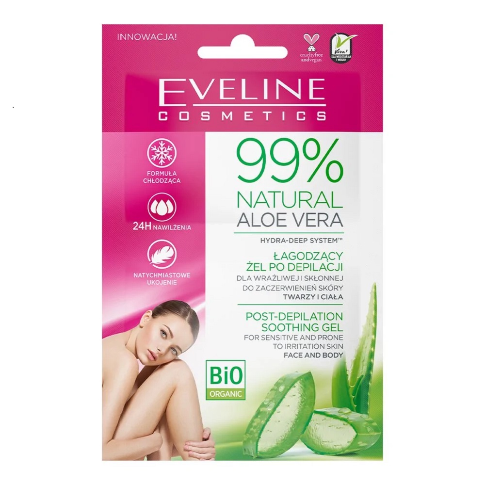 Eveline Cosmetics 99% Natural Aloe Vera żel kojący po depilacji 2x5 ml